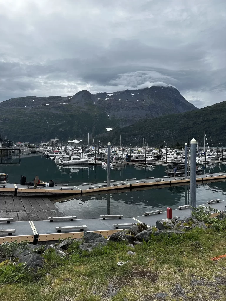 Docks with lots of boats in Whittier