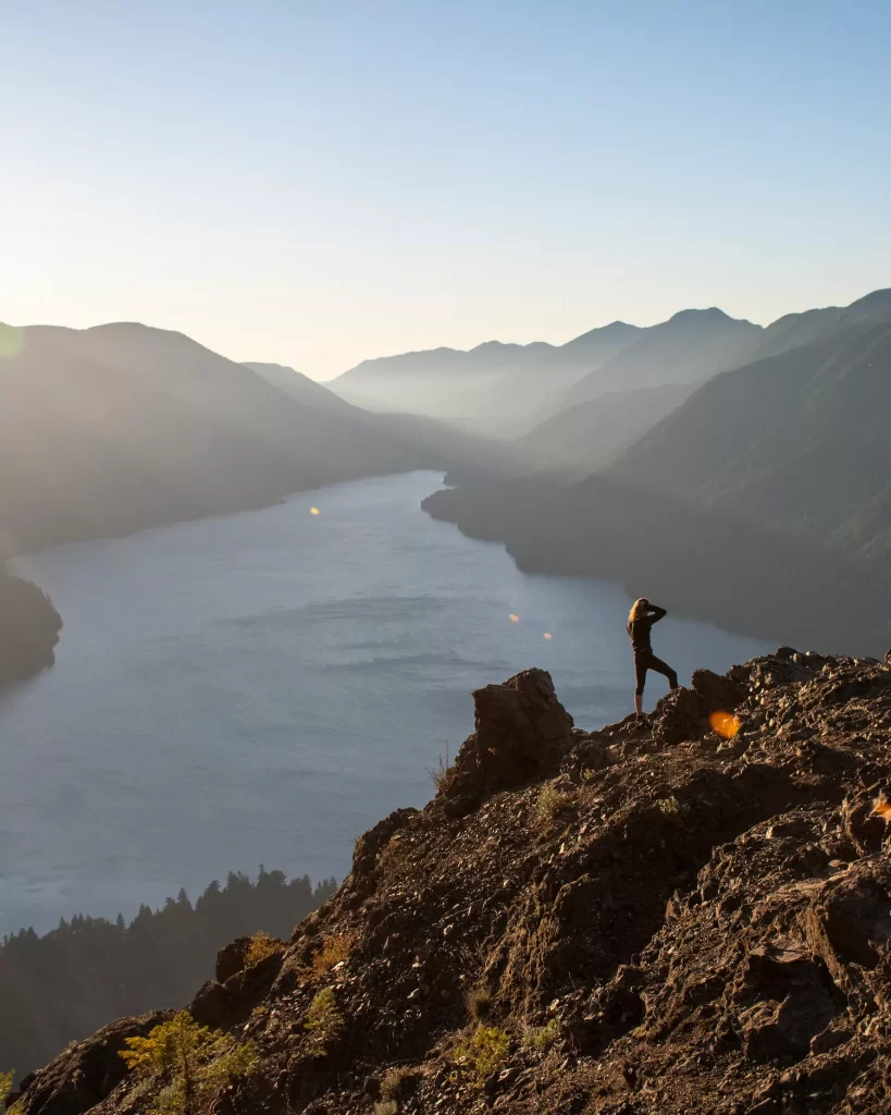 Man on top of Mount Storm King