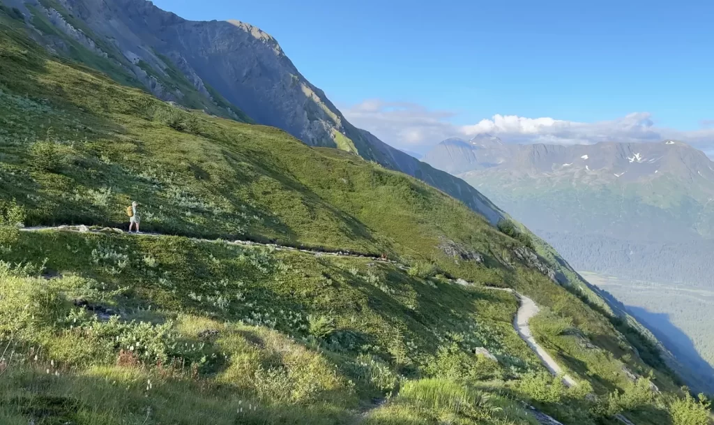 Trail over cliffside
