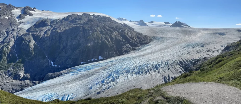 Picture of glacier and icefield, panorama