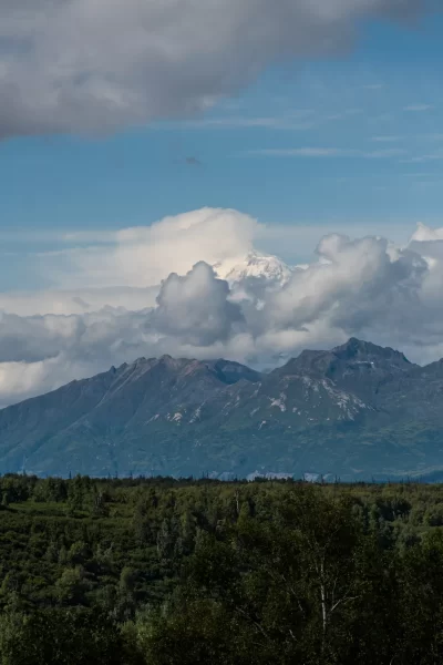 Denali hidden by clouds