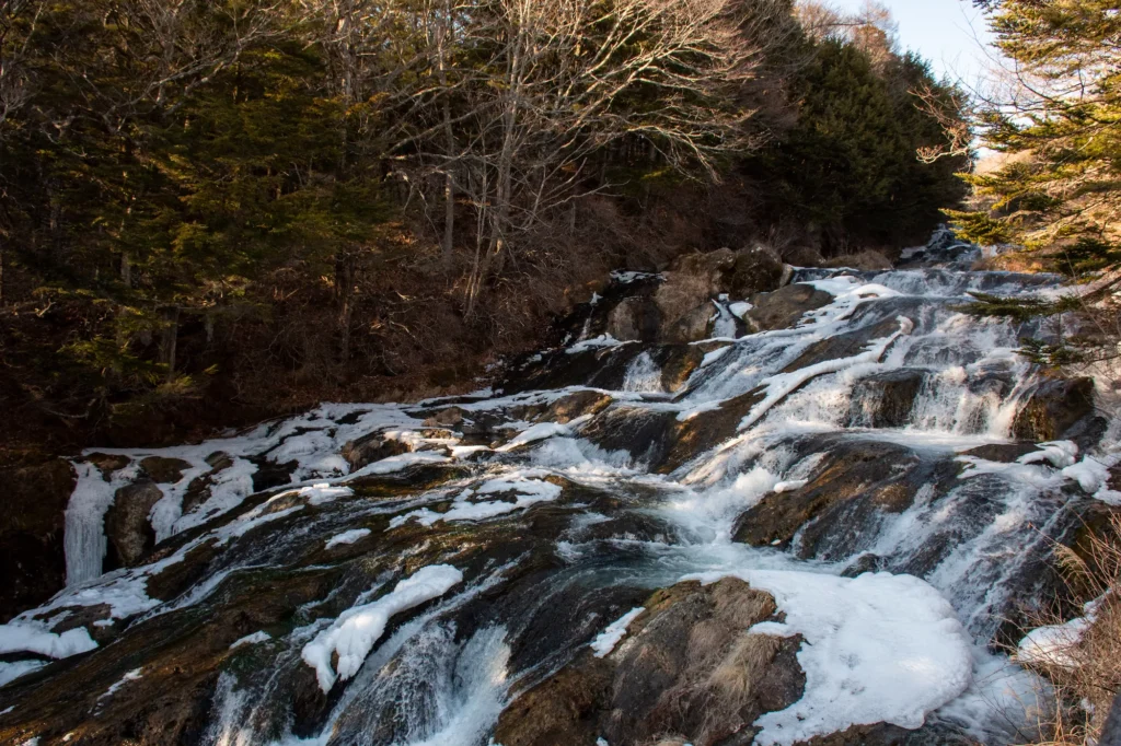 waters cascading in a river