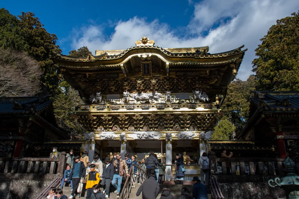 Toshugu shrine ornately decorated in gold leaf