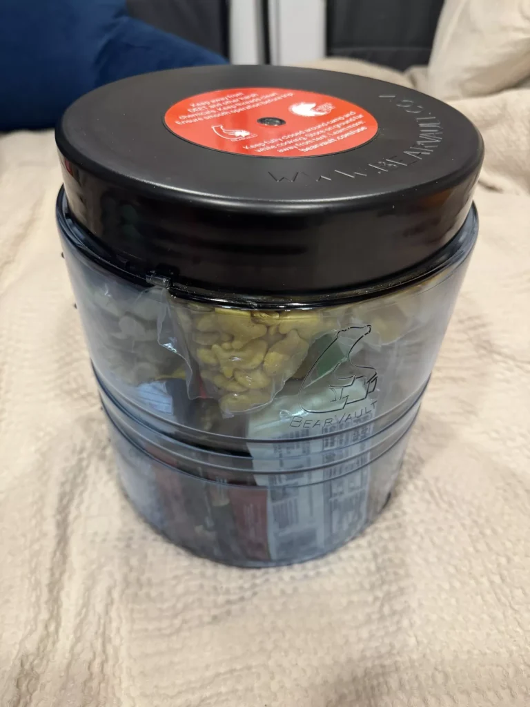 Bear cannister full of food