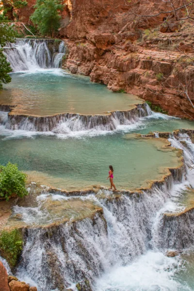 girl walking at Beaver Falls
