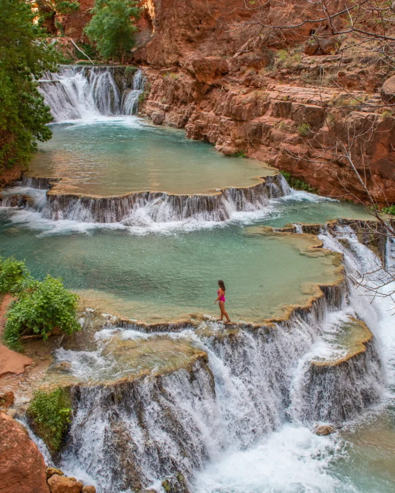 girl walking at Beaver Falls