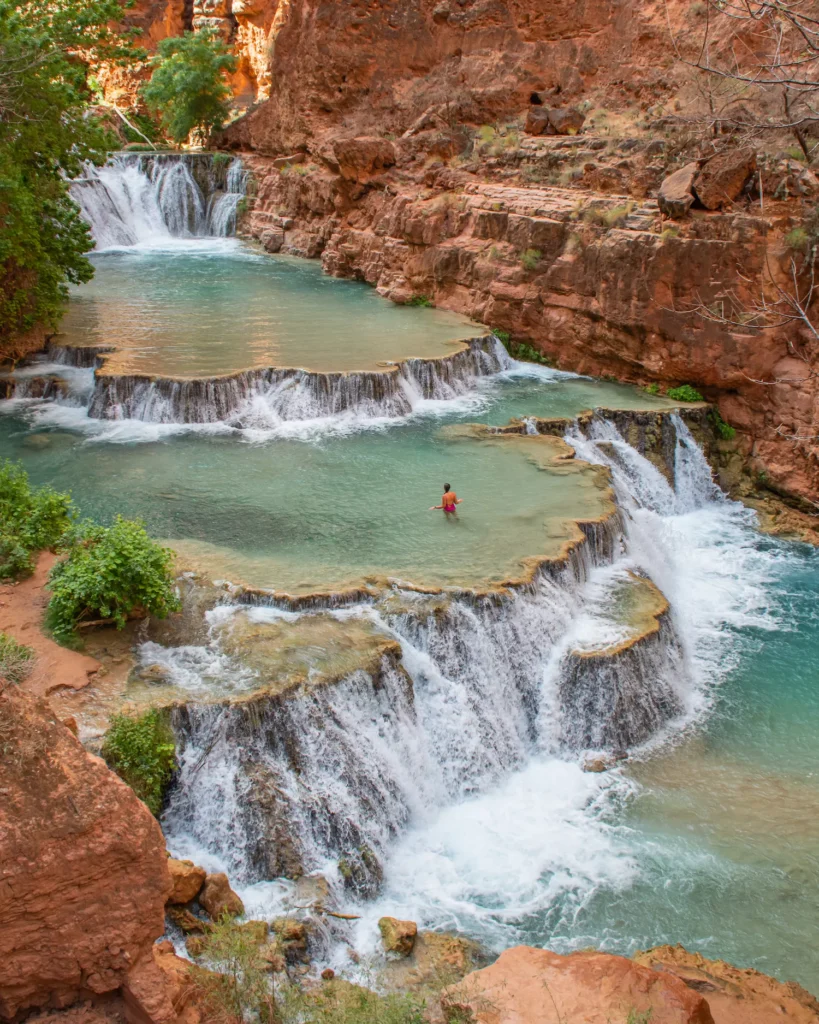 girl swimming in Beaver Falls