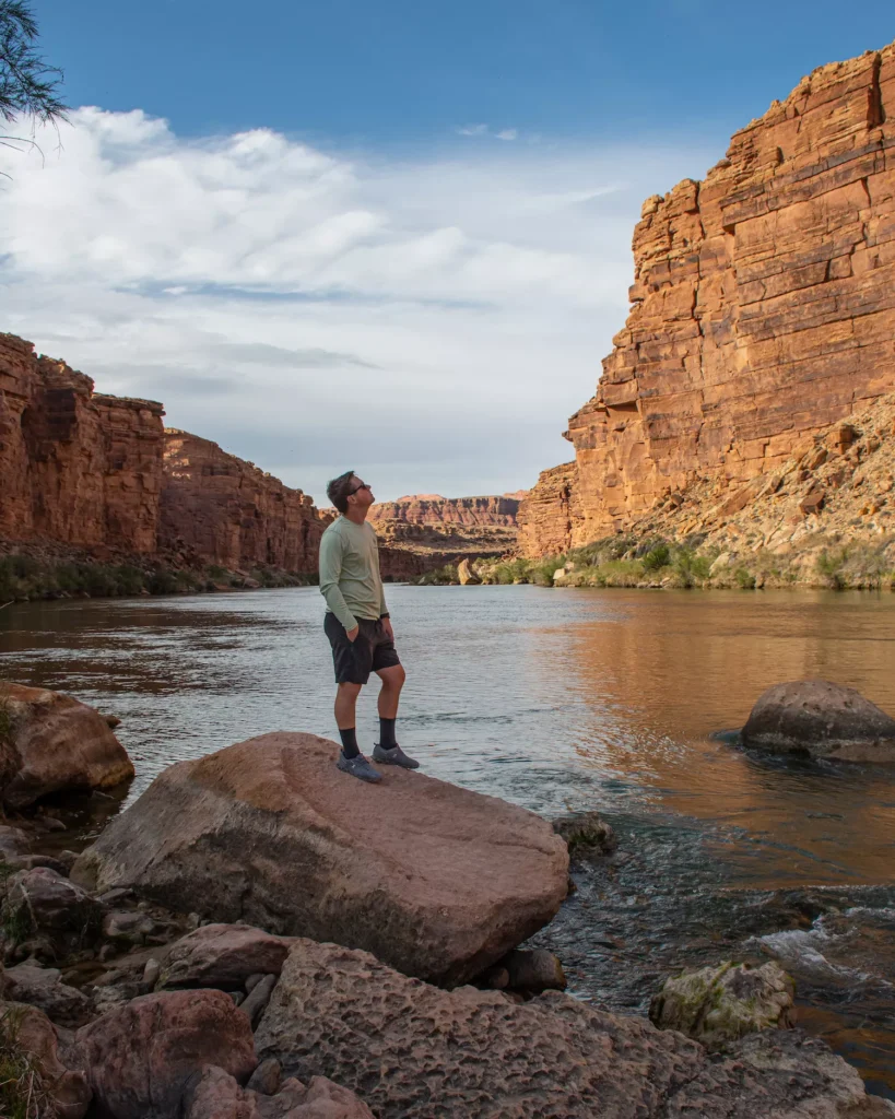 guy standing at the Colorado River