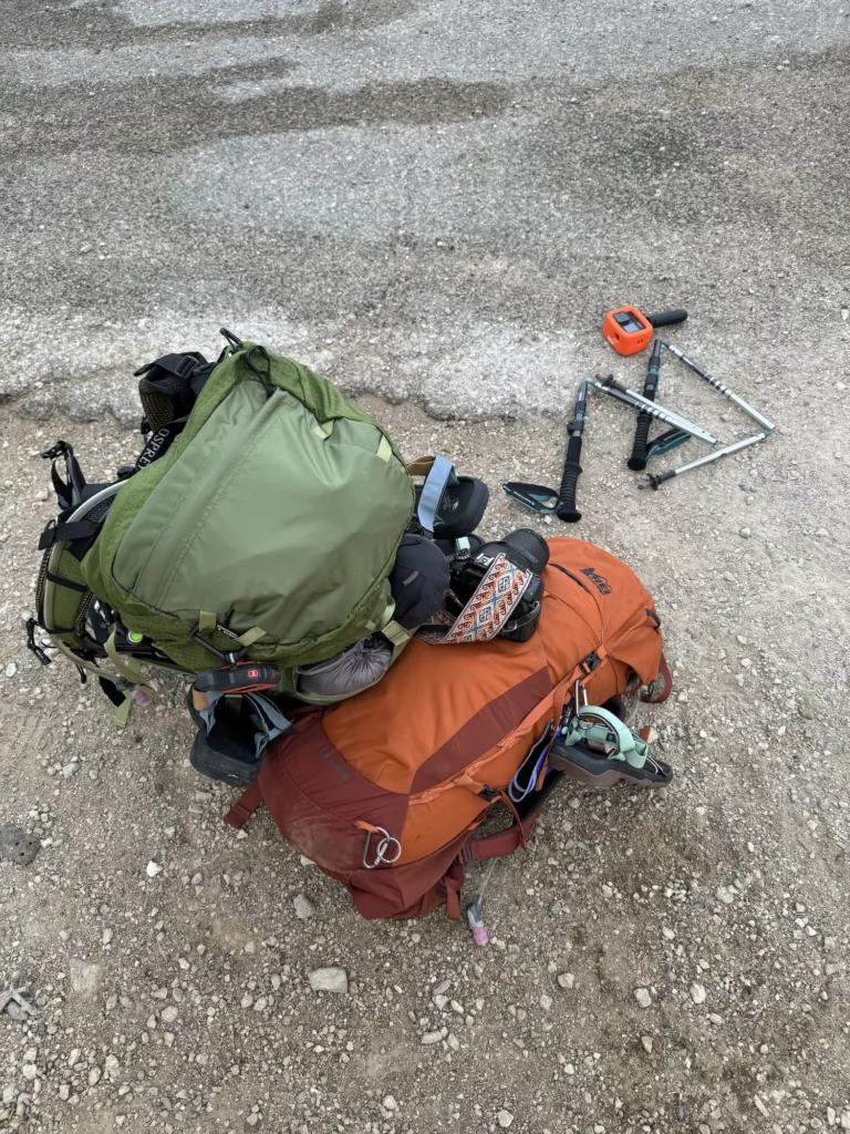 camera on backpack