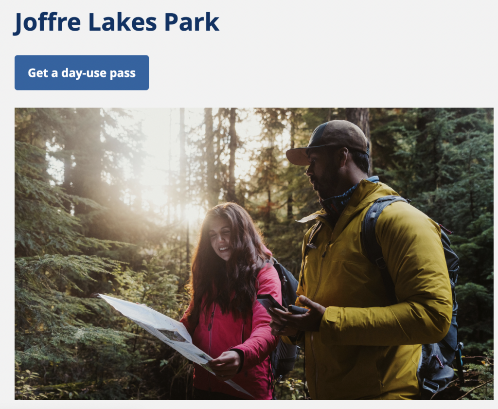 Picture of two people on BC Parks website