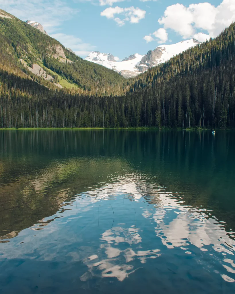Lower Joffre Lake with beautiful reflection