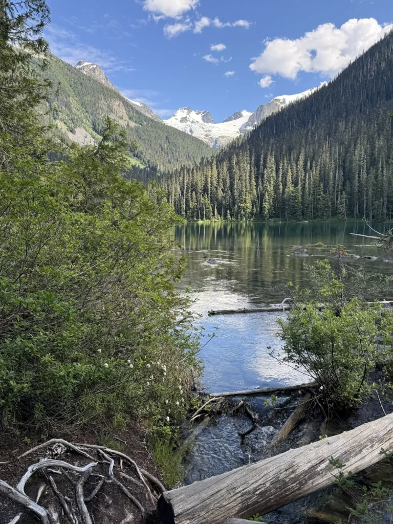 Peek of lower joffre lakes