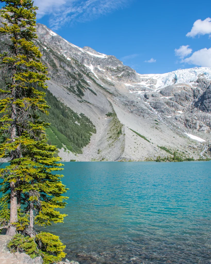Upper Joffre Lakes with Mountain