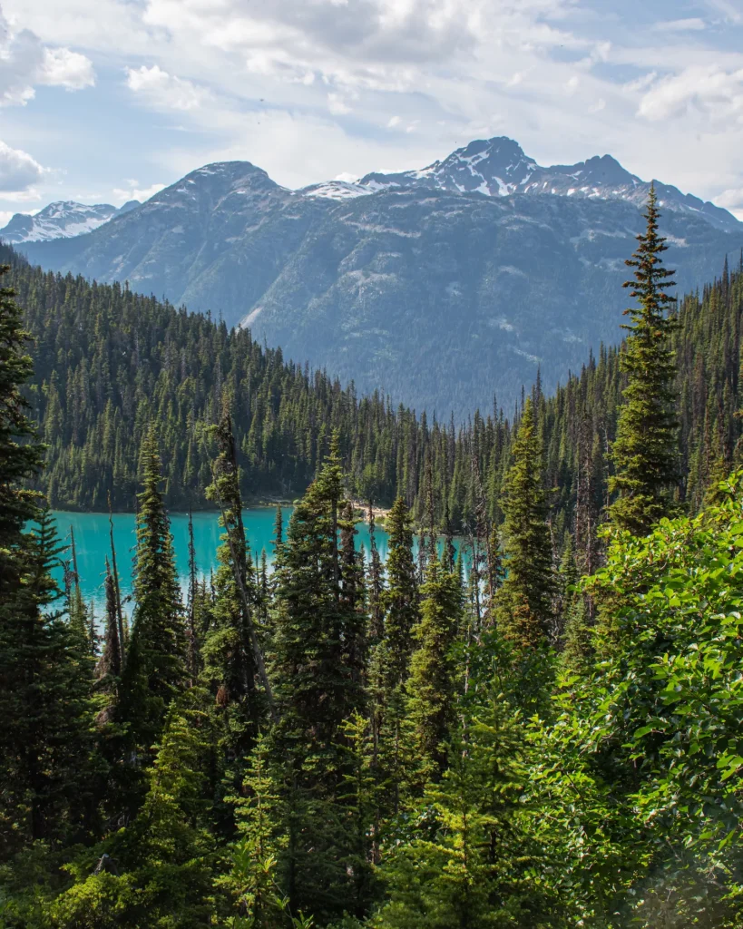 Views of middle lake from the hike to Upper Lake