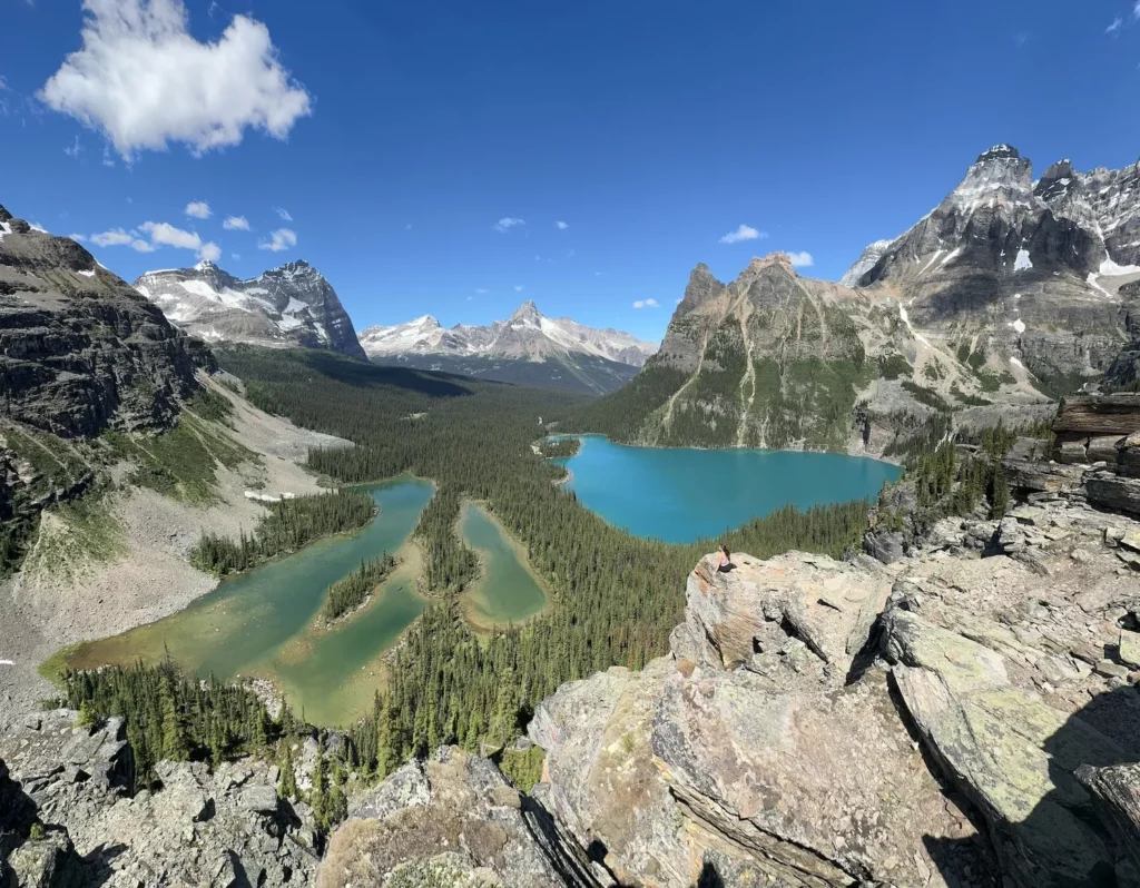 Lake O'Hara with other lakes and mountains