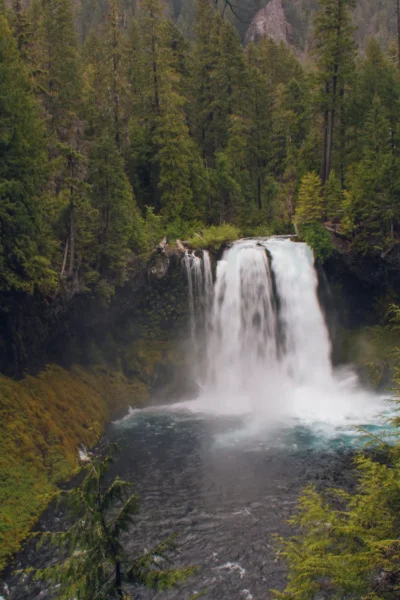 View from Above Koosah falls with floating water