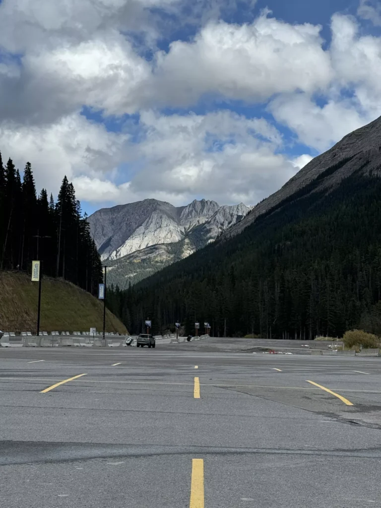 large parking lot sunshine village