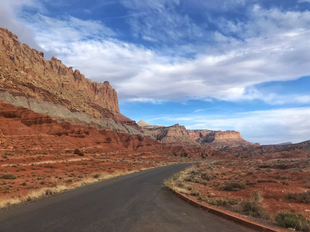 scenic drive through Capitol Reef