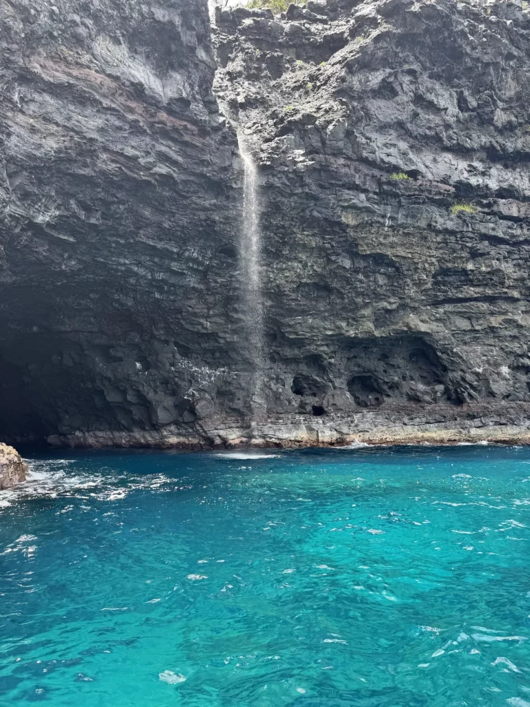 waterfalls on the cave tour