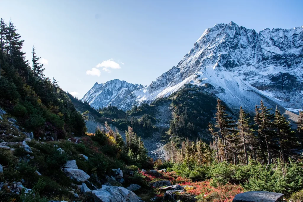 Cascade Pass with mountain