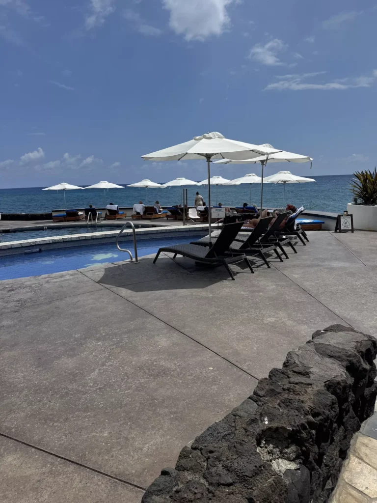 Royal Kona Resort pool with views of ocean