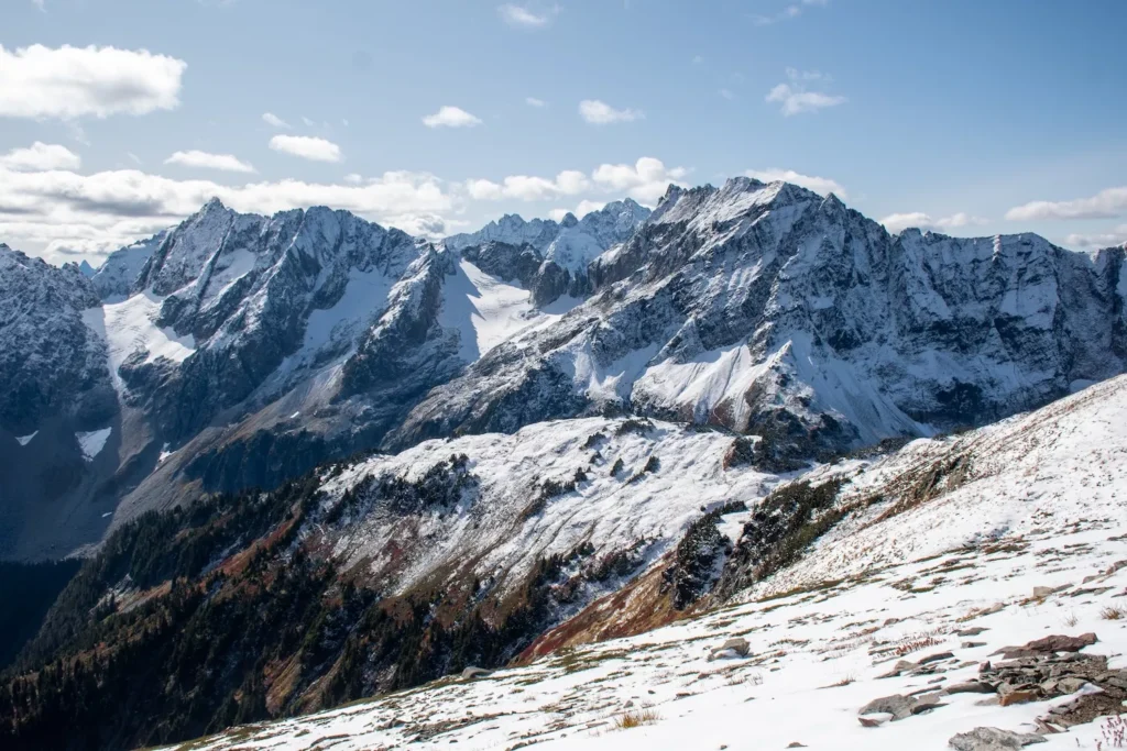 snowy landscape at the pass
