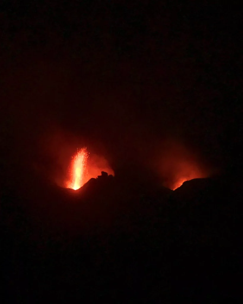 Volcanoes Erupting and glowing