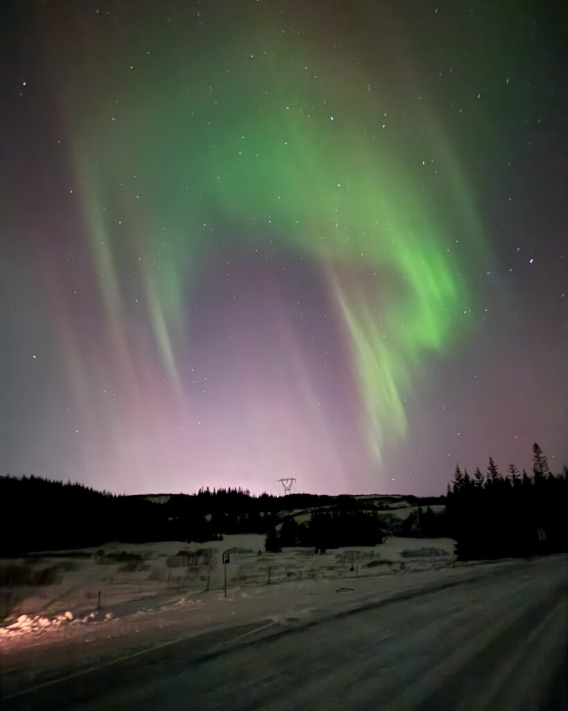 Northern Lights in a Horseshoe Shape