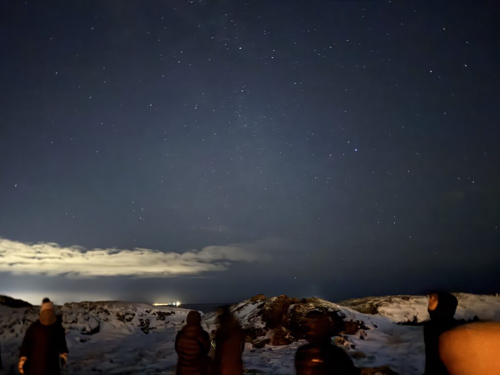 clear night sky on tour