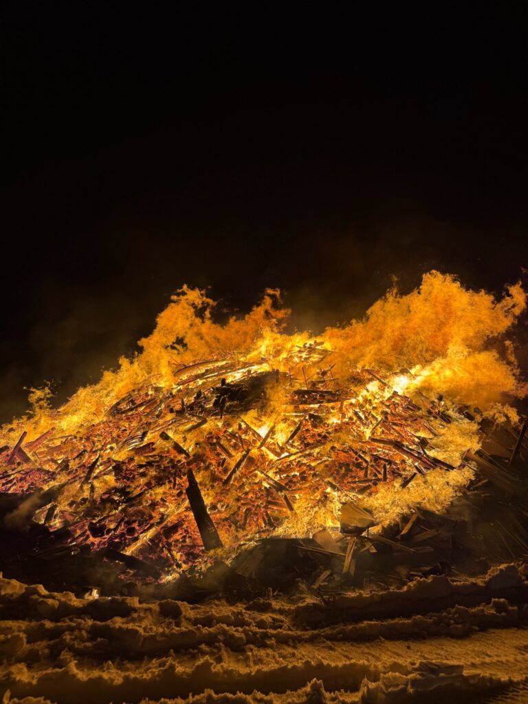 large bonfire