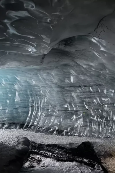 Katla Ice Cave with crazy textures of the ice