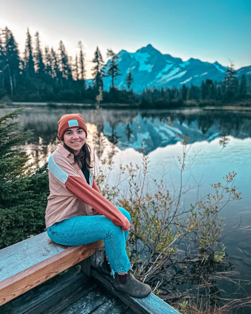 Girl smiling in her blundstones