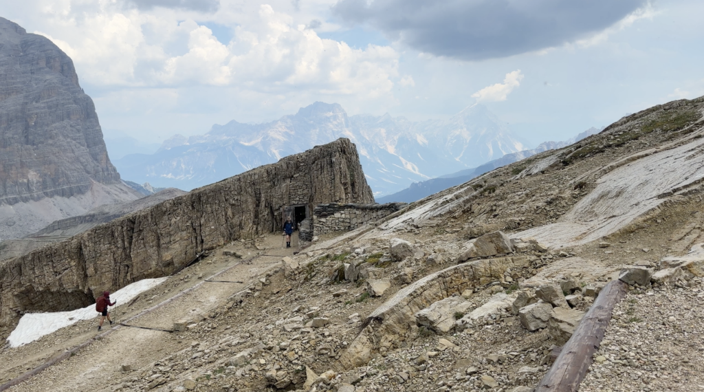 Image up on Falzarego Pass in Dolomites