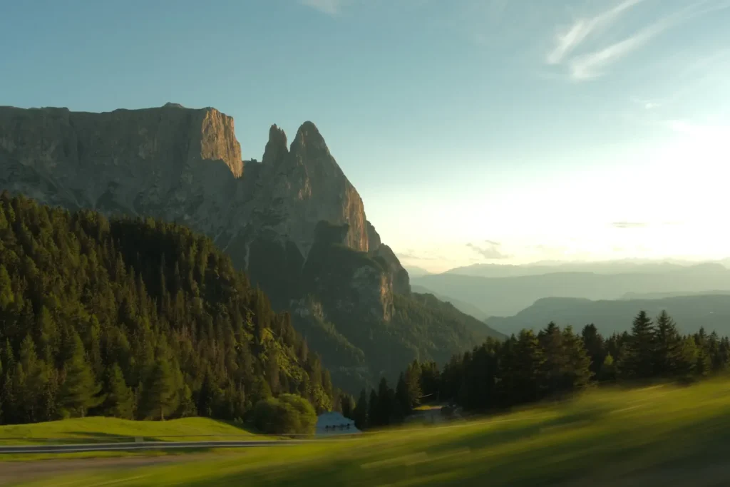 blur of the dolomites as you drive