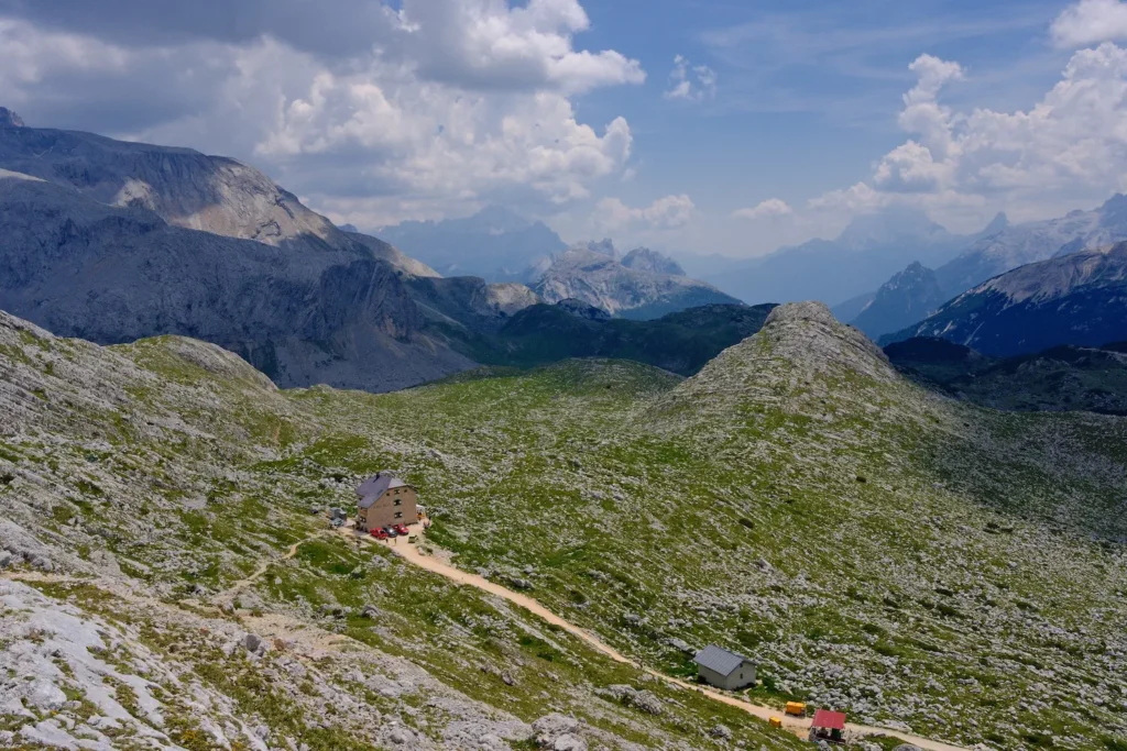 Rifugio Biella sitting in mountainous landscape