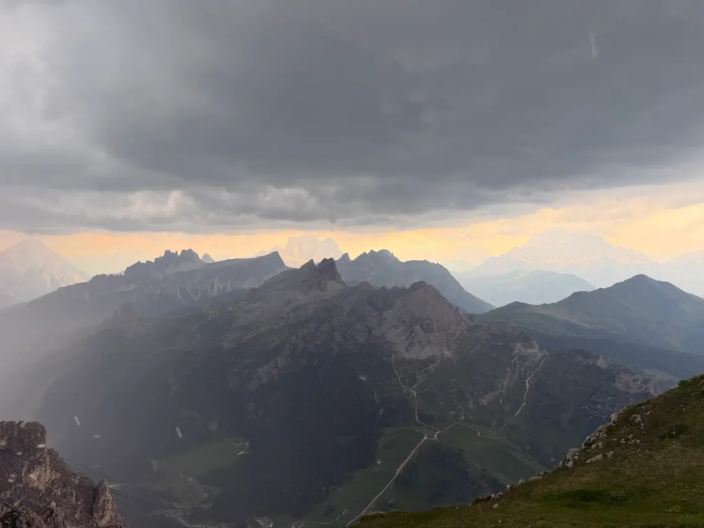 Stormy view at Falzarego Pass