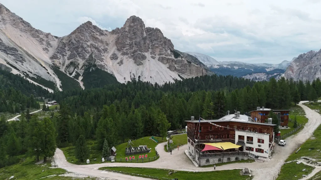 Rifugio Fanes under the Mountain