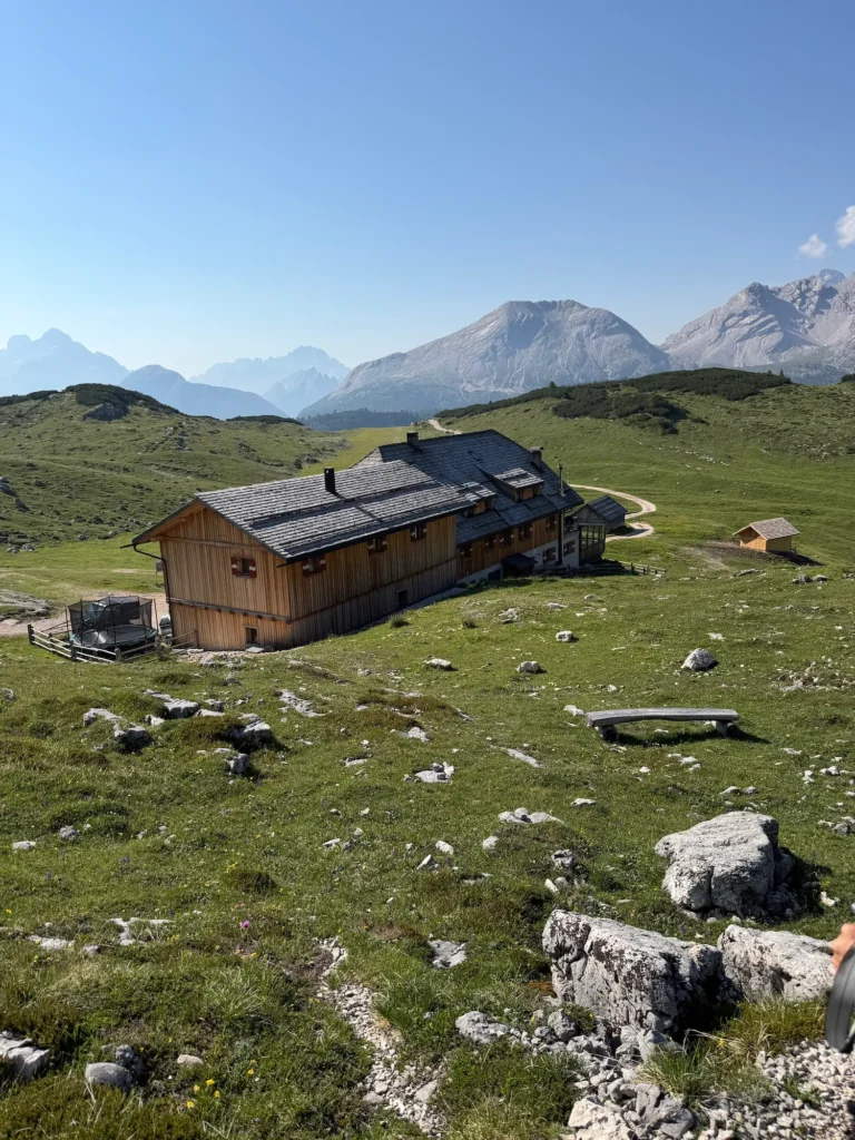 Rifugio sennes sitting in meadow